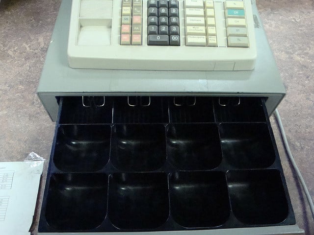 empty cash register